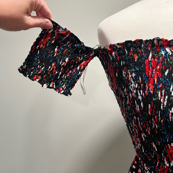 Lulus view from the meadow floral print off the shoulder smocked bodice dress - Picture 7 of 9